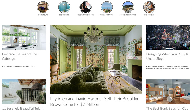 Architectural Digest Screenshot