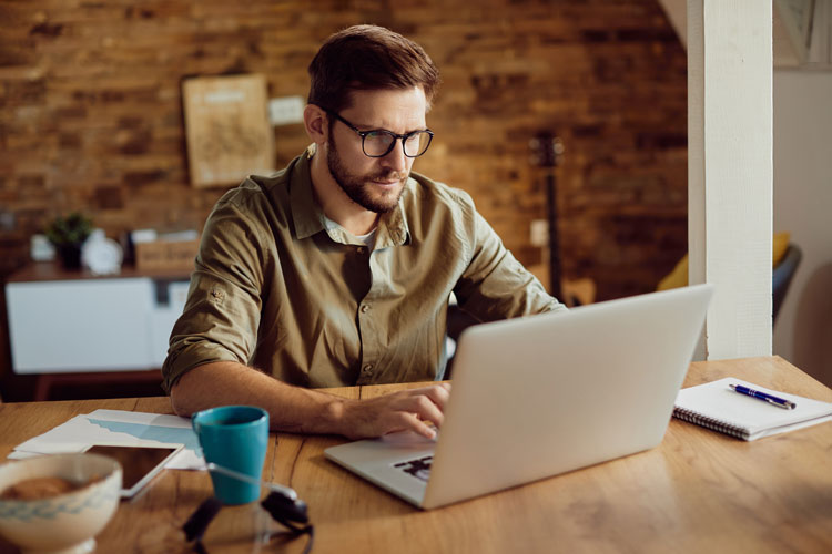 Person working at computer