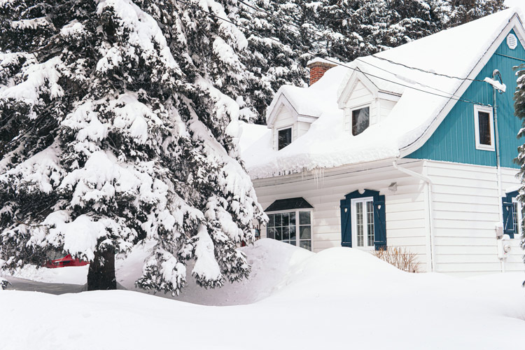 home in the snow