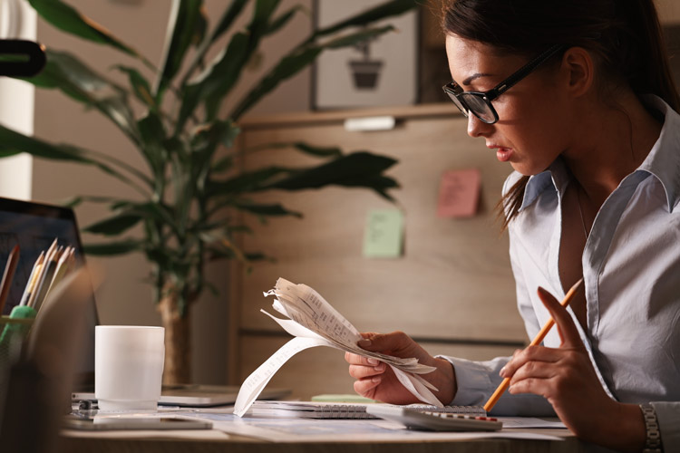 Women determining how much she can spend on home