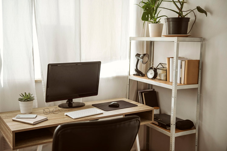 Office with shelving