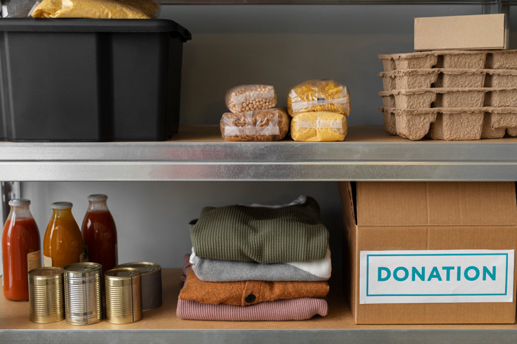 shelves full of stuff that's been organized