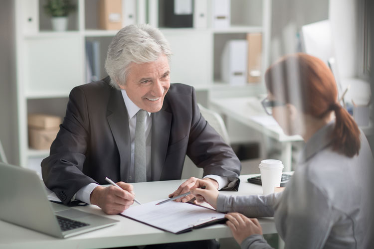 Woman looking for the right mortgage