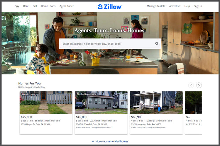 Zillow Screenshot