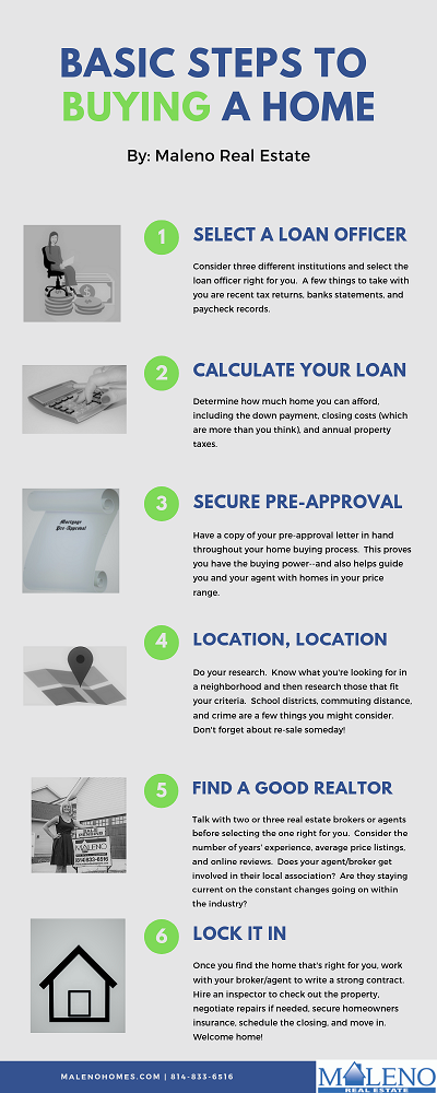 Steps to Buying a Home Infographic by Maleno