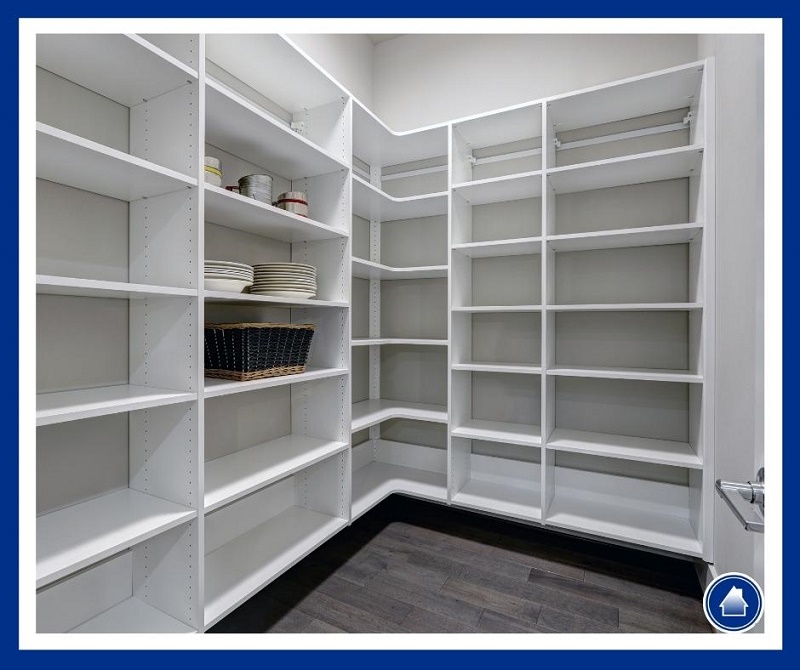 Almost empty walk-in pantry