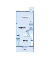 Lake View Floorplan - Two Bedroom