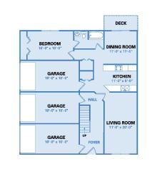 Lake View Floorplan - One Bedroom First Floor