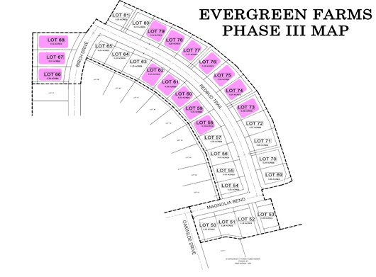 Evergreen Farms Phase III Map