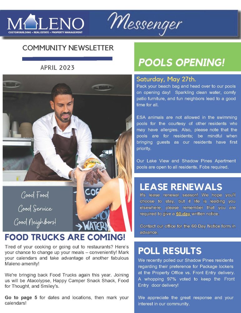 Maleno Newsletter 2023 Spring